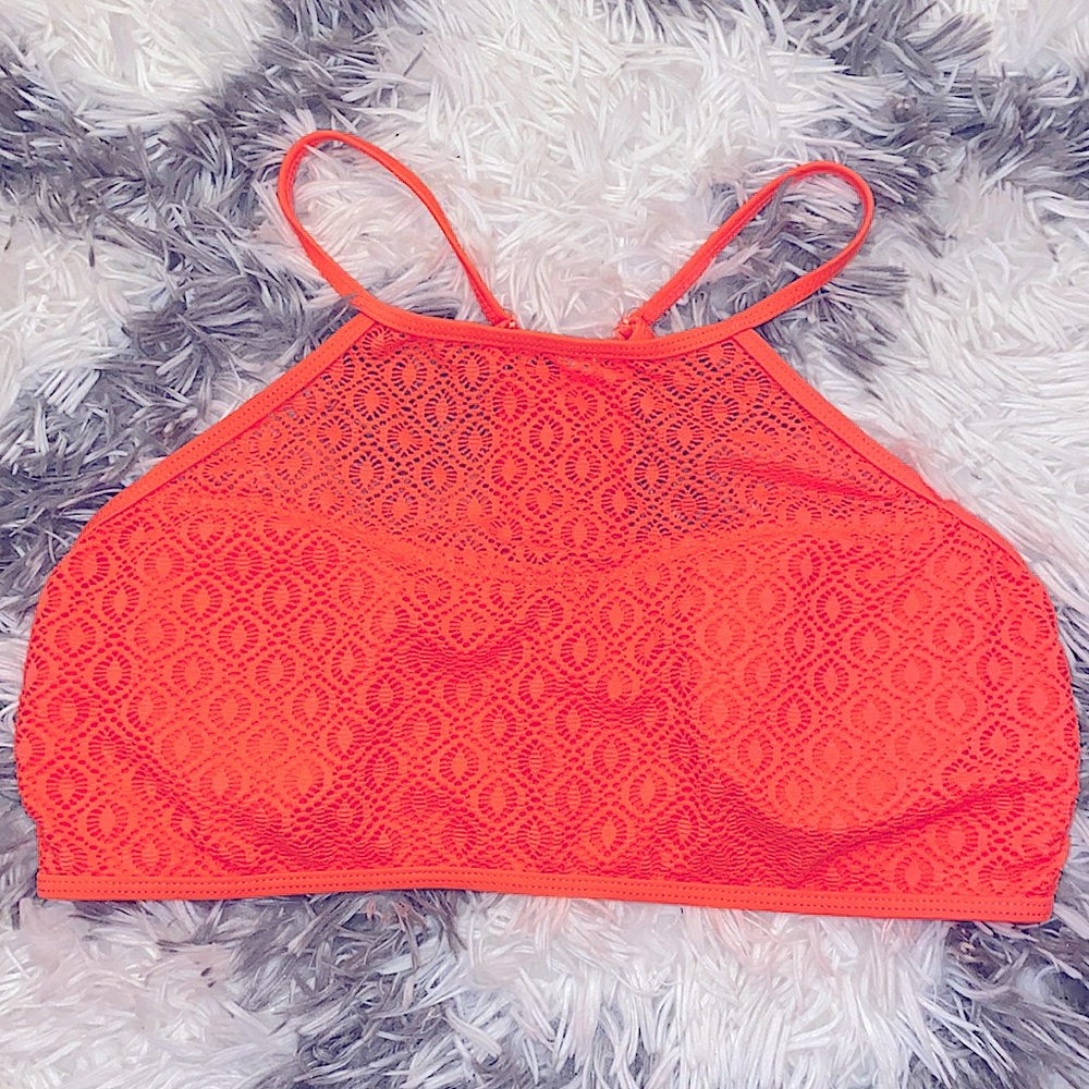 Women’s No boundaries neon pink orange bikini top